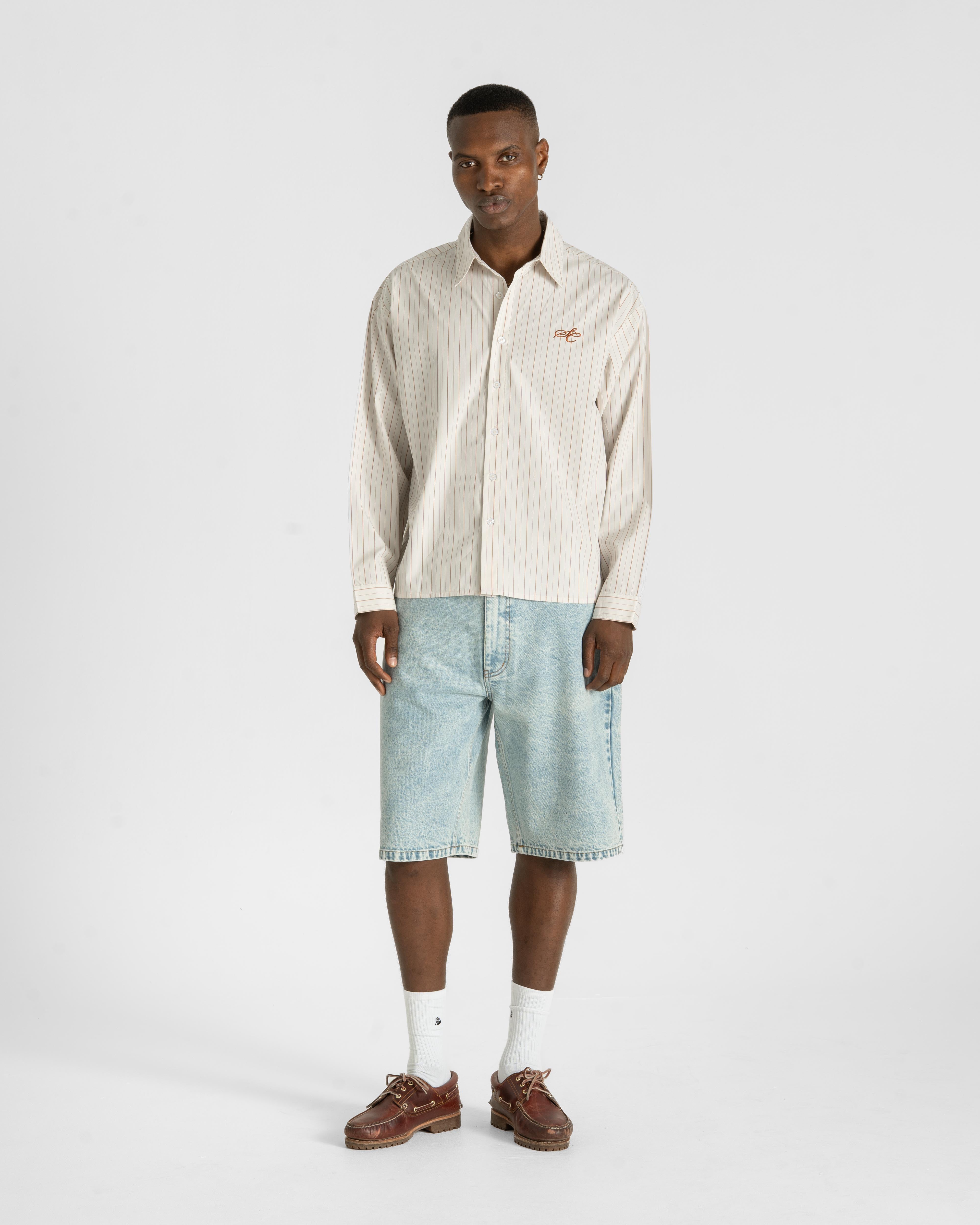 Oxford Longsleeve Shirt Brown Striped